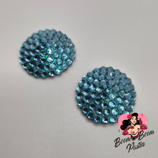 Light Blue Glamour Pasties (Size XXS)